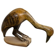 Vintage Waterbird Heron Tagua Carving picture