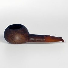 Vintage Imported Yello Bole Pipe Honey Curedbriar Pipe Dual Color Round Bole picture