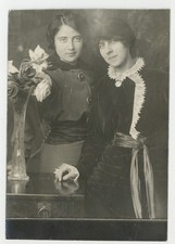 Two Female Lovers Girlfriends Stylish 1930 LGBTQ Lesbian Girls RPPC Short Hair picture