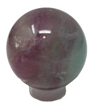 508g Rainbow Fluorite Crystal 66mm Sphere With Holder picture