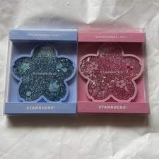 Starbucks SAKURA 2026 Silicone Coaster Set Blue Pink 2pc Japan Limited picture
