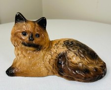 1920s Antique Art Stone Kitty Cat Sculpture Paperweight Collector Christmas Gift picture