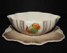 Gravy Boat attached Underplate Ceramic Pottery Lane & Company Turkey California picture