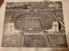 Vintage Ohio Stadium Jumbo Postcard OSU Buckeyes Horseshoe H & S SPEC picture