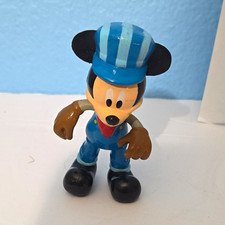 Disney Mickey Mouse Figurine Blue Outfit with Striped Hat, 3