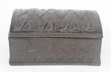 RARE ANCIENT EGYPTIAN ANTIQUE Ramses and Isis with Nefertari Jewelary Box EGYCOM picture