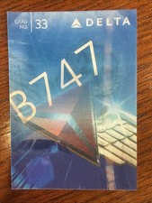 DELTA AIR LINES PILOT TRADING CARD 33 BOEING B747-400 CARD 2015 RARE MINT picture