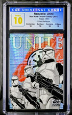 2021 Topps Chrome Star Wars Galaxy CGC PERFECT 10 Clone Trooper Prism Ref /75 picture