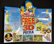 Rare 1990’s The Simpsons 3D Puzzle Promotional Fold Out Display Card. picture