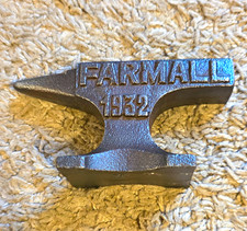 Farmall 1932 Original Cast Iron Anvil Advertising Sign Gray Agriculture picture