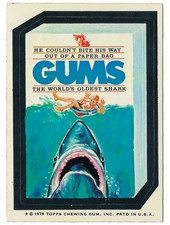 1975 Topps Wacky Packages 15th Series 15 GUMS (JAWS parody) nm- picture