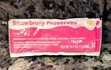 Rare Empty Sealed - McDonald's Strawberry Preserves Packet  picture