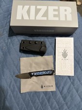 Kizer Whiskey Jack 1108A6 Vanguard Stainless Drop Point G10 Handle Blue picture