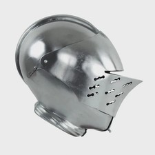 Medieval Armet Close Helmet Tudor Knight Armor  Steel  Finish LARP Cosplay Gift picture