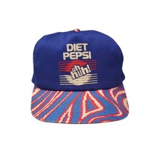 Vintage 90s Diet Pepsi Zubaz Styled Cap Hat Snapback Made In USA Rare  picture