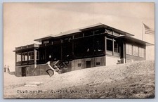 K67/ Klinger Lake Michigan RPPC Postcard c1910 Club House Building  156 picture