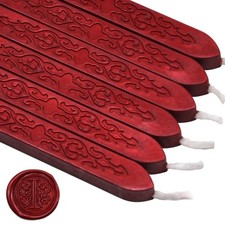6 PCS Blood Red Sealing Wax Sticks with Wick, Sealing Wax Candle picture