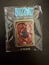 Hearthstone Tespa Cardback Pin Blizzard Collectible 2017 NEW Dalaran Flame Rare picture