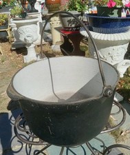 Antique S. P. & Co. Philadelphia Cast Iron 10 Qt Kettle Stock Pot 12.75
