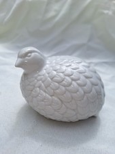 Quail White Ceramic Figurine MCM picture
