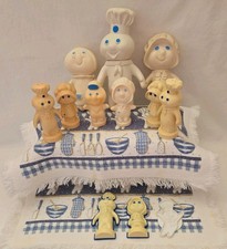 14 Vintage Pillsbury Poppin Fresh Items.  Granmommer (Rare) Finger Puppets, Etc. picture