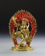 Tibetan Gilt Buddha, in standing position, picture