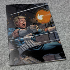 REMASTERED SILVER Metal VIRGIN Donald Trump PUNISHER 1 -IN-CHIEF Homage COMIC picture