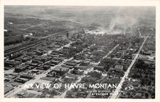 RPPC Havre Montana Big Sandy Great Railroad Train Depot Vtg Postcard J21 picture