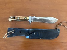 Vintage 1966 Puma White Hunter 6377 Stag Hunting Knife – Original Sheath picture