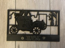 Vintage Kuhn Motors Plastic Advertising License Plate Sign Antique Car picture