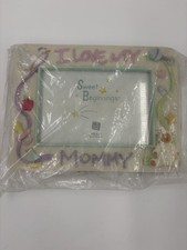 Sweet Beginnings I Love Mommy Baby Photo Frame Pacifier Rattle NEW Sealed picture