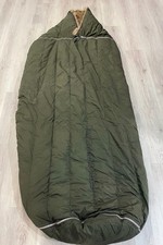 Vintage Korean War U.S. Casualty Down Sleeping Bag Arctic Military Fur Hood picture