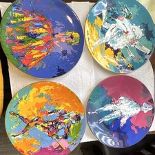Royal Doulton Collectors Int'l LeRoy Neiman Clown Plates Set of 4 LE picture