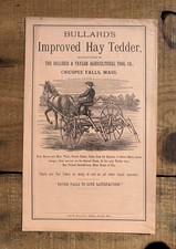 Antique Bullard's Improved Hay Tedder Agricultural Advertising Brochure Booklet picture