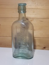 A Stunning Antique Aqua Glass Botlle & Stopper By Carter Stoffell & Fort Bristol picture