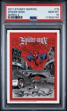 2011 Stussy Marvel Series 2 #10 Spider-Man PSA 10  💎  🌟 VHTF 🔥 POP 73/0^ picture