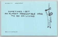 Pot-Shots No. 5 Ashleigh Brilliant Postcard 1967 Irresistible Urge to Live picture