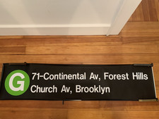 54X12 NY NYC SUBWAY ROLL SIGN FOREST HILLS CHURCH AVE BROOKLYN SMITH 9th STREET picture