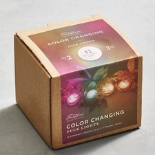 New Anthropologie Terrain Stargazer Puck Lights Concordville Village Set 2 picture