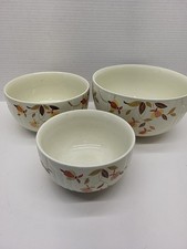 Vtg Hall’s Superior Autumn Leaf set of 3 Mixing Bowls From 1940s picture