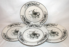 Potter's Studio Halloween Witch on Broom 10.5 Dinner Plates Set of Four New picture
