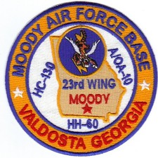 USAF BASE PATCH, MOODY AFB, VALDOSTA, GEORGIA, 23RD WING     Y picture