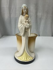 1940s Madonna and Child Ceramic Planter Vintage Religious Christian Catholic picture