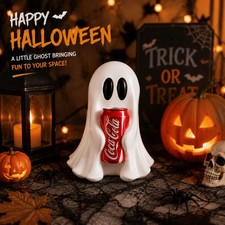 New COCA-COLA Ghost Figurine Holding Coke Can Halloween No drinks picture