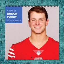 Brock Purdy 2027 Wall Calendar 12 Month Celebrity Photo Fan Collectible picture