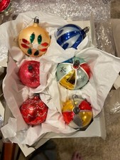 Pre-WWII Shiny Brite and Polish Christmas Ornaments, 1930's in BEAUTIFUL shape picture