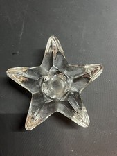 Cambridge Glass Clear Star Design Candleholder Medium picture