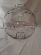  Uneeda Biscuit Jar NABISCO Glass Store Display National Biscuit Co Antique  picture