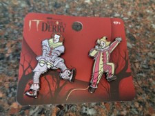 IT Welcome To Derry Enamel Pin Set of 2 Pennywise & Periwinkle Dancing Metal New picture