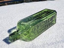 TUMBLED - 1870'S ANTIQUE J.T. BEUKER'S AROMATIC SCHNAPPS BOTTLE  WHITTLED picture